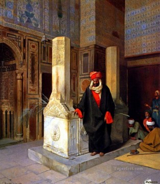 Árabe Painting - Oración ante la tumba Ludwig Deutsch Orientalismo Araber